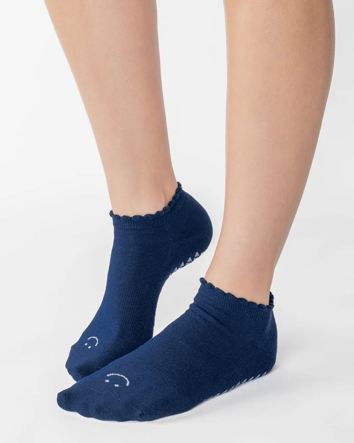 Grip Sock - Happy Full Foot Grip Sock - Navy