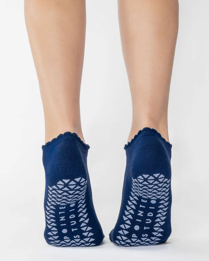 Grip Sock - Happy Full Foot Grip Sock - Navy