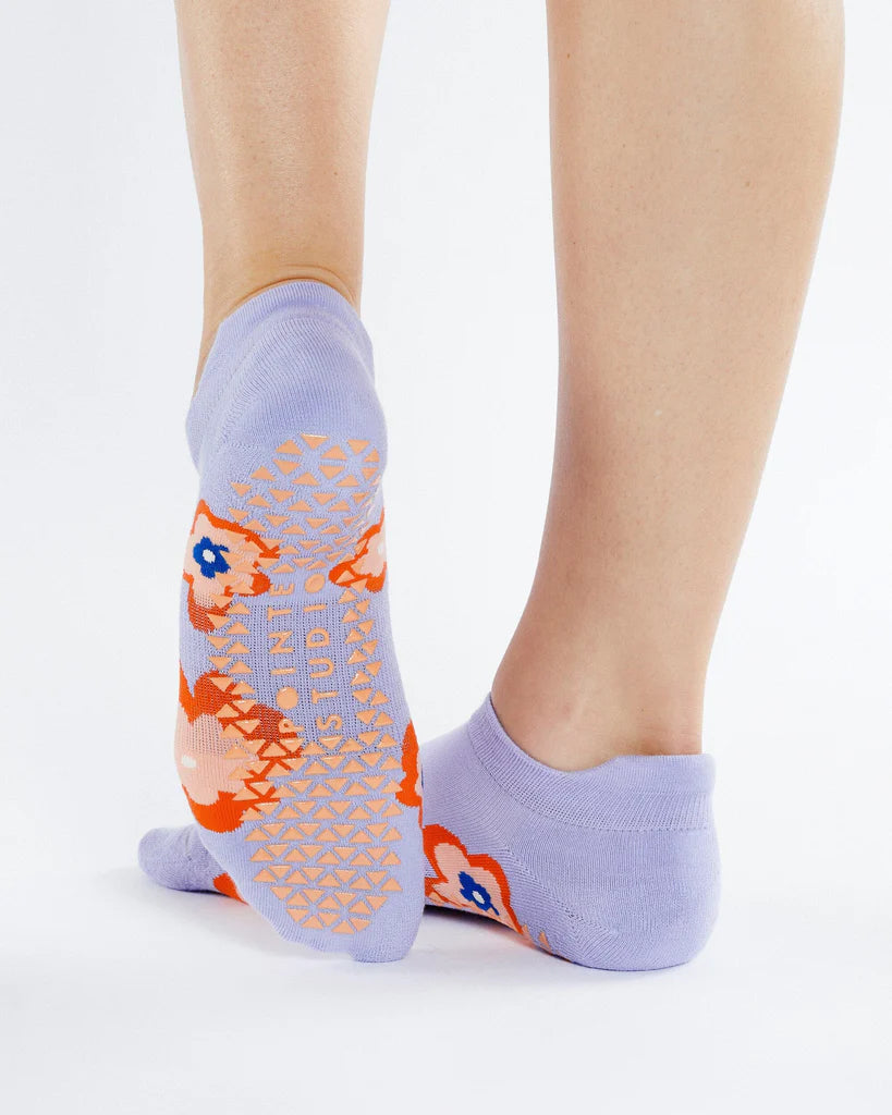 Grip Sock - Posy Full Foot - Lavender