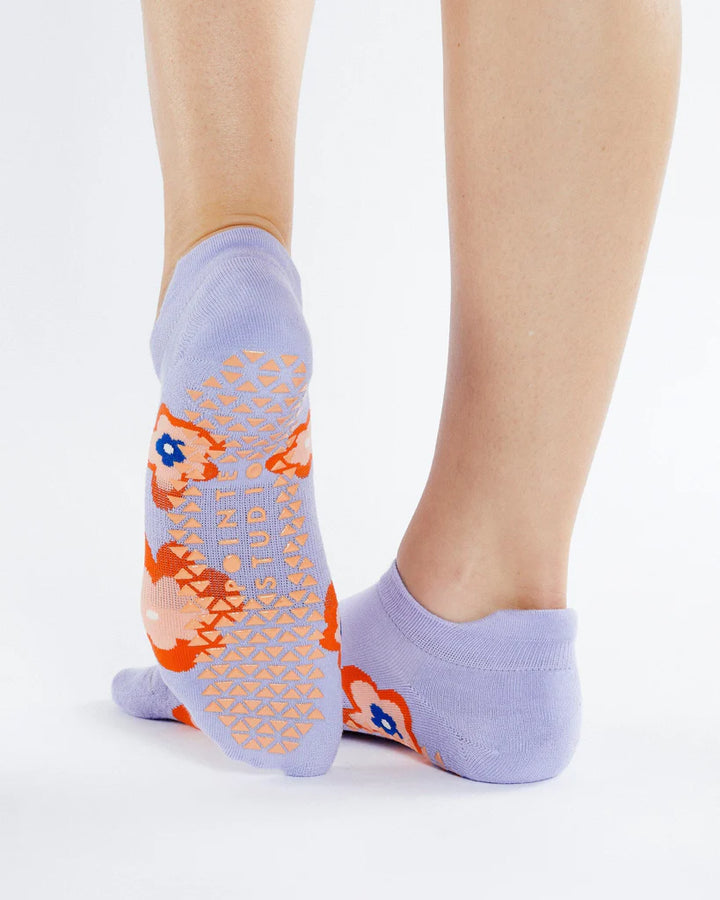 Grip Sock - Posy Full Foot - Lavender