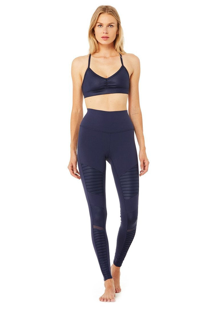 Alo Yoga women's low rise moto leggings in rich navy S – Makenna's Threads